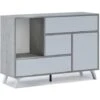 Skraut Home - Credenza Salotto/sala Da Pranzo, Mobile Buffet WIND 1 Porta, 3 Cassetti, Struttura Colore CEMENTO, Porta E Cassetti Colore BIANCO OPACO. Dimensioni: 120x40x86cm. 1 Skraut Home - Credenza Salotto/sala Da Pranzo, Mobile Buffet WIND 1 Porta, 3 Cassetti, Struttura Colore CEMENTO, Porta E Cassetti Colore BIANCO OPACO. Dimensioni: 120x40x86cm. -Vendite HOMCOM || VIDAXL || Songmics 24110028 1