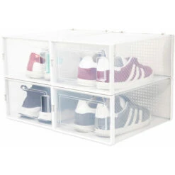 Set 4 Scatole Impilabili Per Scarpe