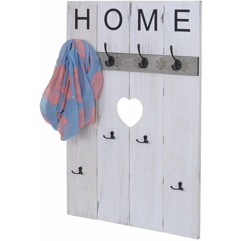 Serie Vintage Appendiabiti Guardaroba HWC-C89 Home 91x60cm Bianco 4 Serie Vintage Appendiabiti Guardaroba HWC-C89 Home 91x60cm Bianco - immagine 2