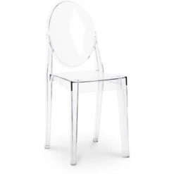Sedia Da Pranzo Victoria Queen Design Transparente Trasparente - PC, PPa