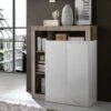 Credenza 2 Ante Linea Frame In Bianco Lucido E Pero -Vendite HOMCOM || VIDAXL || Songmics 26044254 1