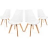 Sedie Da Pranzo Bianche, Design Nordico, Sedie Tulip Per Soggiorno, Salotto, Ufficio O Terrazza, Schienale Ergonomico, Seduta Imbottita E Gambe In Legno, Stile Scandinavo, Bianco, Set Di 4 Sedie 1 Sedie Da Pranzo Bianche, Design Nordico, Sedie Tulip Per Soggiorno, Salotto, Ufficio O Terrazza, Schienale Ergonomico, Seduta Imbottita E Gambe In Legno, Stile Scandinavo, Bianco, Set Di 4 Sedie -Vendite HOMCOM || VIDAXL || Songmics 26129746 1