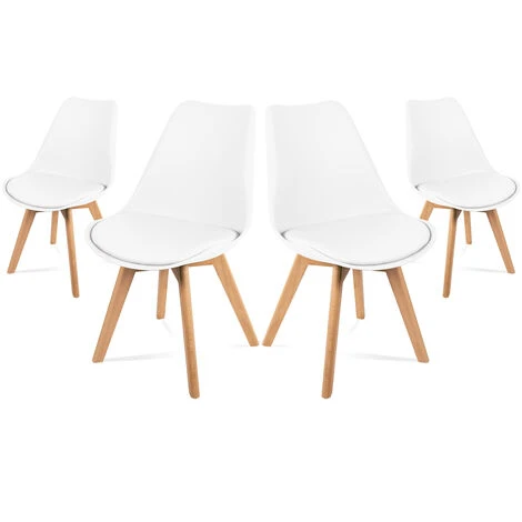 Sedie Da Pranzo Bianche, Design Nordico, Sedie Tulip Per Soggiorno, Salotto, Ufficio O Terrazza, Schienale Ergonomico, Seduta Imbottita E Gambe In Legno, Stile Scandinavo, Bianco, Set Di 4 Sedie 3 Sedie Da Pranzo Bianche, Design Nordico, Sedie Tulip Per Soggiorno, Salotto, Ufficio O Terrazza, Schienale Ergonomico, Seduta Imbottita E Gambe In Legno, Stile Scandinavo, Bianco, Set Di 4 Sedie