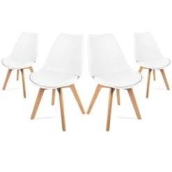 Sedie Da Pranzo Bianche, Design Nordico, Sedie Tulip Per Soggiorno, Salotto, Ufficio O Terrazza, Schienale Ergonomico, Seduta Imbottita E Gambe In Legno, Stile Scandinavo, Bianco, Set Di 4 Sedie 8 Sedie Da Pranzo Bianche, Design Nordico, Sedie Tulip Per Soggiorno, Salotto, Ufficio O Terrazza, Schienale Ergonomico, Seduta Imbottita E Gambe In Legno, Stile Scandinavo, Bianco, Set Di 4 Sedie -Vendite HOMCOM || VIDAXL || Songmics 26129746 2
