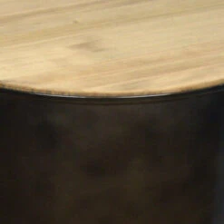 Tavolino A Barilotto Di Metallo - Industriale Vintage 46 Dia. X 50h. Cm -Vendite HOMCOM || VIDAXL || Songmics 26233538 4