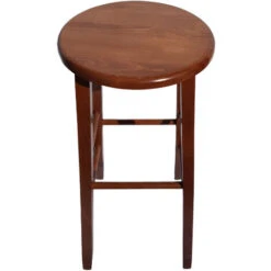 Sgabello Tondo Seduta Massello H67 Noce -Vendite HOMCOM || VIDAXL || Songmics 26695566 2