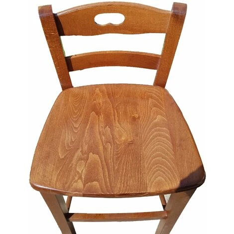 Sgabello Snack Seduta Massello Noce H67 Cm 5 Sgabello Snack Seduta Massello Noce H67 Cm - immagine 3