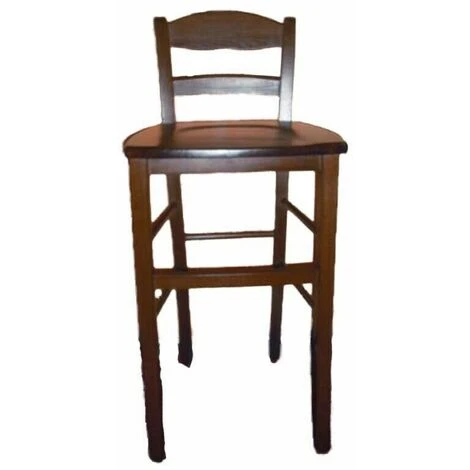 Sgabello Snack Seduta Massello Noce H67 Cm 6 Sgabello Snack Seduta Massello Noce H67 Cm - immagine 4