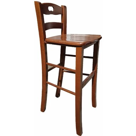 Sgabello Snack Seduta Massello Noce H67 Cm 7 Sgabello Snack Seduta Massello Noce H67 Cm - immagine 5