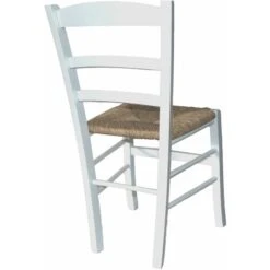 Sedia Paesana Paglia Anilina Bianco -Vendite HOMCOM || VIDAXL || Songmics 26695599 3