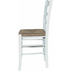 Sedia Paesana Paglia Anilina Bianco -Vendite HOMCOM || VIDAXL || Songmics 26695599 5