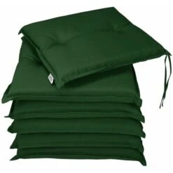 Detex Cuscini Per Sedia Boston Coprisedie Imbottito Set 6 Pezzi Idrorepellente Cucina Giardino Verde