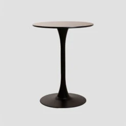SKLUM Tavolo Da Pranzo Rotondo In MDF E Metallo In Stile Tuhl Nero Ø60 Cm
