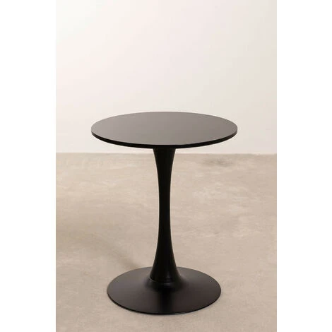 SKLUM Tavolo Da Pranzo Rotondo In MDF E Metallo In Stile Tuhl Nero Ø60 Cm 5 SKLUM Tavolo Da Pranzo Rotondo In MDF E Metallo In Stile Tuhl Nero Ø60 Cm - immagine 3