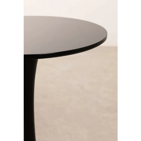 SKLUM Tavolo Da Pranzo Rotondo In MDF E Metallo In Stile Tuhl Nero Ø60 Cm 6 SKLUM Tavolo Da Pranzo Rotondo In MDF E Metallo In Stile Tuhl Nero Ø60 Cm - immagine 4