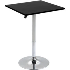 HOMCOM Tavolo Quadrato Regolabile In Altezza Per Bar, Soggiorno, Cucina