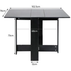 Tavolo Da Pranzo Pieghevole In Legno,cucina / Soggiorno / Scrivania - Salva Spazio,nero 8 Tavolo Da Pranzo Pieghevole In Legno,cucina / Soggiorno / Scrivania - Salva Spazio,nero -Vendite HOMCOM || VIDAXL || Songmics 28533813 2