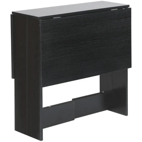 Tavolo Da Pranzo Pieghevole In Legno,cucina / Soggiorno / Scrivania - Salva Spazio,nero 7 Tavolo Da Pranzo Pieghevole In Legno,cucina / Soggiorno / Scrivania - Salva Spazio,nero - immagine 5