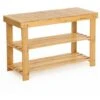 Songmics Scarpiera Porta Scarpe Scaffale Sgabello Di Legno Bambù 70 X 28 X 45cm LBS04N