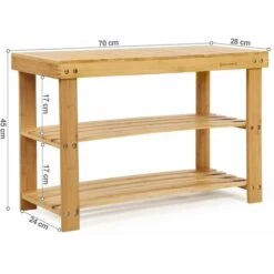 Songmics Scarpiera Porta Scarpe Scaffale Sgabello Di Legno Bambù 70 X 28 X 45cm LBS04N 11 Songmics Scarpiera Porta Scarpe Scaffale Sgabello Di Legno Bambù 70 X 28 X 45cm LBS04N -Vendite HOMCOM || VIDAXL || Songmics 28891946 5