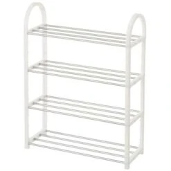 Scarpiera Slim Salvaspazio 4 Ripiani Porta Scarpe Ingresso Casa 50x19x65 Bianco -Vendite HOMCOM || VIDAXL || Songmics 29415360 4