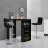 [en.casa] Bancone Bar Con 3 Mensole 54 X 13,8 X 32,8 Cm Tavolo Bar MDF Nero Opaco -Vendite HOMCOM || VIDAXL || Songmics 2978990 1