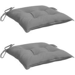 Cuscini Per Sedia 2 Pz Grigi 40x40x7 Cm In Tessuto Oxford VidaXL