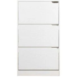 Scarpiera 3 Ante Ripiani Doppia Profondita Legno MDF 63x24x115 Bianco Frassinato 10 Scarpiera 3 Ante Ripiani Doppia Profondita Legno MDF 63x24x115 Bianco Frassinato -Vendite HOMCOM || VIDAXL || Songmics 30817599 4