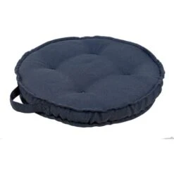 Cuscino Per Sedia Tondo Trapuntato In Poliestere 230 Gr Idrorepellente Per Interno Ed Esterno. -Blu / 1 Pezzo