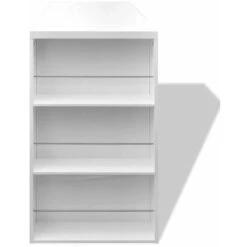 Nova Tavolo Da Bar Cucina Con Portabottiglie Angolo Bar Cucina Bianco Lucido -Vendite HOMCOM || VIDAXL || Songmics 31620196 4