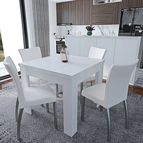 Tavolo Da Pranzo In Legno Allungabile A Libro Fino A 180 Cm Ideale Salotto Cucina Soggiorno Tavolino Consolle Salone Design Moderno Elegante Posadas 180 X 90 X 79 Cm (Bianco Frassino) 6 Tavolo Da Pranzo In Legno Allungabile A Libro Fino A 180 Cm Ideale Salotto Cucina Soggiorno Tavolino Consolle Salone Design Moderno Elegante Posadas 180 X 90 X 79 Cm (Bianco Frassino) - immagine 4