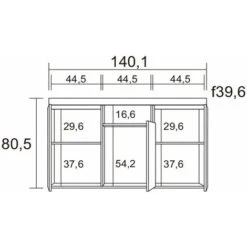 CREDENZA 3 PORTAS 140 CM ELIS UNICO UNICO -Vendite HOMCOM || VIDAXL || Songmics 32824008 4
