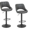 HOMCOM Set 2 Sgabelli Da Bar Con Altezza Regolabile E Poggiapiedi, In Similpelle E Metallo Grigio 1 HOMCOM Set 2 Sgabelli Da Bar Con Altezza Regolabile E Poggiapiedi, In Similpelle E Metallo Grigio -Vendite HOMCOM || VIDAXL || Songmics 32847016 1