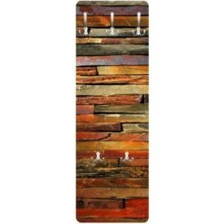 Appendiabiti Marrone - Effetto Legno Accatastato - Stile Provenzale Dimensione LxH: 119cm X 39cm -Vendite HOMCOM || VIDAXL || Songmics 34226748 4