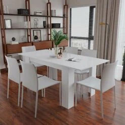 Tavolo Da Pranzo Allungabile Fino A 190 Cm Toledo Tavolino Consolle Salotto Salone 190 X 78 X 90 Cm Colore Bianco -Vendite HOMCOM || VIDAXL || Songmics 34745348 2