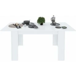 Tavolo Da Pranzo Allungabile Fino A 190 Cm Toledo Tavolino Consolle Salotto Salone 190 X 78 X 90 Cm Colore Bianco -Vendite HOMCOM || VIDAXL || Songmics 34745348 4