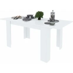 Tavolo Da Pranzo Allungabile Fino A 190 Cm Toledo Tavolino Consolle Salotto Salone 190 X 78 X 90 Cm Colore Bianco -Vendite HOMCOM || VIDAXL || Songmics 34745348 5
