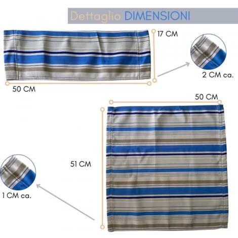 Teli Ricambio Sedia Da Regista Fodere Seduta E Sedile In Poliestere Resistente E Lavabile – Blu Beige, Ecrù 50x50 4 Teli Ricambio Sedia Da Regista Fodere Seduta E Sedile In Poliestere Resistente E Lavabile – Blu Beige, Ecrù 50x50 - immagine 2