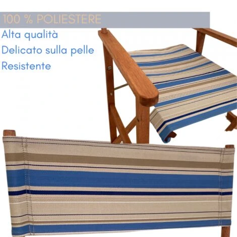 Teli Ricambio Sedia Da Regista Fodere Seduta E Sedile In Poliestere Resistente E Lavabile – Blu Beige, Ecrù 50x50 5 Teli Ricambio Sedia Da Regista Fodere Seduta E Sedile In Poliestere Resistente E Lavabile – Blu Beige, Ecrù 50x50 - immagine 3