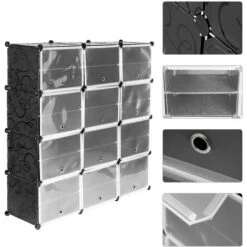 24 Cubi Scarpiera Scarpiera Con Ante In Plastica 10 24 Cubi Scarpiera Scarpiera Con Ante In Plastica -Vendite HOMCOM || VIDAXL || Songmics 35184278 4