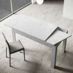 Tavolo Da Pranzo Bianco Spatolato Allungabile Fino A 180 -Vendite HOMCOM || VIDAXL || Songmics 36776461 3