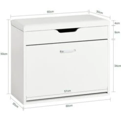 SoBuy Scarpiera Salvaspazio Slim, Portascarpe Salvaspazio Regolabili,scarpiere,scarpiera Pieghevole L60P30A50 Cm, Bianco FSR95-W -Vendite HOMCOM || VIDAXL || Songmics 37469548 2