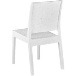 Set Di 4 Sedie Da Giardino Impilabili In Rattan Bianco Fossano 11 Set Di 4 Sedie Da Giardino Impilabili In Rattan Bianco Fossano -Vendite HOMCOM || VIDAXL || Songmics 37828126 5