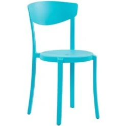 Set Di 6 Sedie Moderne Da Esterno E Interno In Plastica Blu Vieste -Vendite HOMCOM || VIDAXL || Songmics 37974559 4