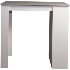 Dmora Tavolo Penisola Da Cucina Con 4 Ripiani, Mobile Da Bar, Tavolo Alto Ausiliare, Cm 112x49,50xh106, Colore Bianco E Cemento, Con Imballo Rinforzato -Vendite HOMCOM || VIDAXL || Songmics 38269698 3