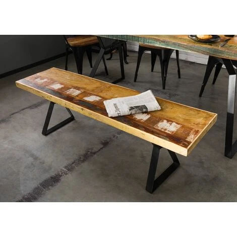 INDUSTRIAL 14 Panca In Legno Riciclato E Ferro - Laccato Multicolore 150x40x45 5 INDUSTRIAL 14 Panca In Legno Riciclato E Ferro - Laccato Multicolore 150x40x45 - immagine 3