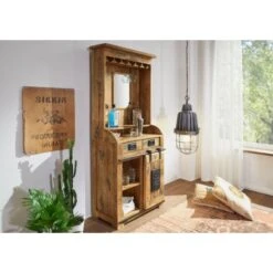 RAILWAY 141 Mobile Bar In Legno Di Mango - Laccato / Natur 75x35x170 8 RAILWAY 141 Mobile Bar In Legno Di Mango - Laccato / Natur 75x35x170 -Vendite HOMCOM || VIDAXL || Songmics 40505697 3