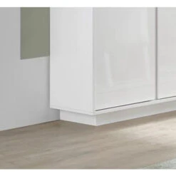 Madia Moderna Con 3 Ante In Finitura Bianco Lucido -Vendite HOMCOM || VIDAXL || Songmics 41361725 2