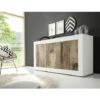 Credenza Moderna, Madia Bianca Lucida Con 3 Ante In Finitura Pero -Vendite HOMCOM || VIDAXL || Songmics 41361761 1