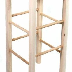 Sgabello Seduta Quadrata In Paglia Altezza 70 Cm Da Verniciare Piedi Dritti -Vendite HOMCOM || VIDAXL || Songmics 4477375 5